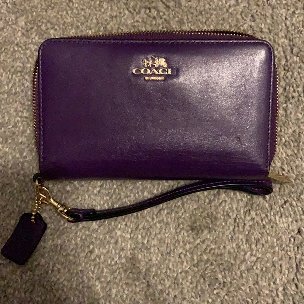 Purple coach wallet